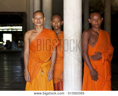 Monaci buddisti in Cambogia