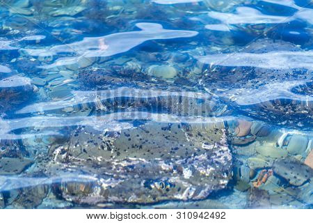 Sea Picture With Clear Water With Bottom Traces