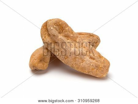 Side View Chinese Herb Medicine Of Tianma Or Gastrodiae Rhizoma Or Tall Gastrodiae On White