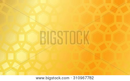 Golden Creative Multicolored Blurred Background. Elegant Background With Polygonal Line. Triangular 