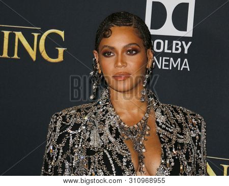 Beyonce at the World premiere of 'The Lion King' held at the Dolby Theatre in Hollywood, USA on July 9, 2019.