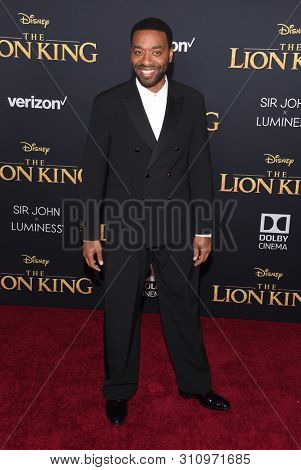 LOS ANGELES - JUL 09:  Chiwetel Ejiofor arrives for Disney's 'The Lion King' World Premiere on July 09, 2019 in Hollywood, CA                