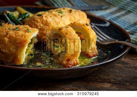 Chicken Kiev Green Beans