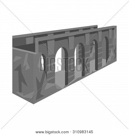 Vector Design Of Bridge And Relocation Icon. Set Of Bridge And Column Stock Vector Illustration.
