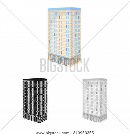 Vector Illustration Of Office And Skyscraper Icon. Set Of Office And Company Stock Vector Illustrati