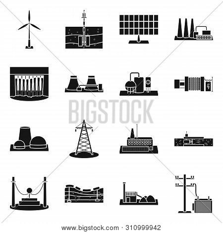 Vector Design Of Technology And Bio Symbol. Collection Of Technology And Alternative Stock Symbol Fo