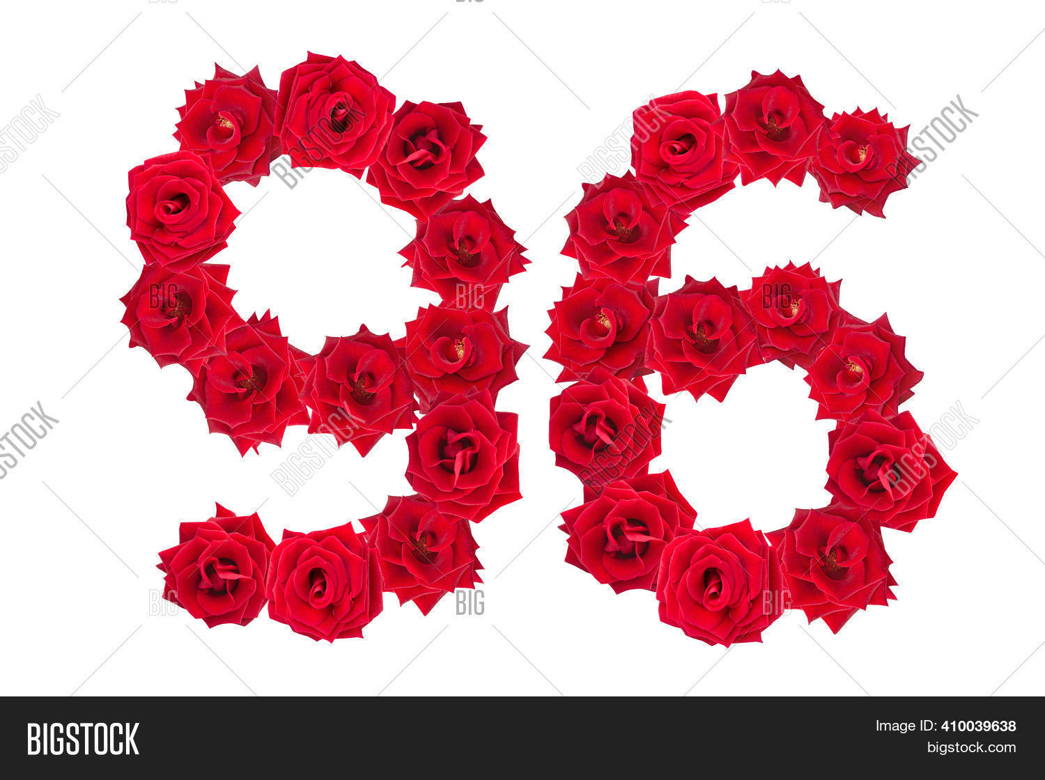 Numeral 96 Made Red Image Photo Free Trial Bigstock