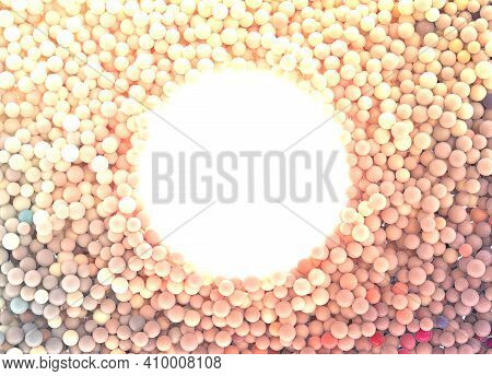 Digtal 3d Frame Made Of Thousands Glowing Spheres