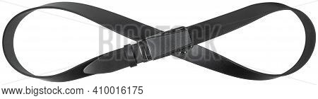 Infinity-shaped Mens Belt Isolated On Transparent Background. Png File Format