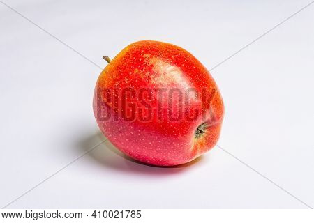 Fresh Red Apple Isolated On White Background