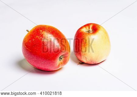 Fresh Red Apple Isolated On White Background