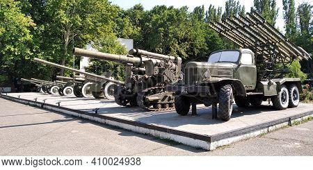 Odessa, Ukraine - June 24, 2019: This Is The Famous Katyusha Rocket Launcher And Guns Used In World 
