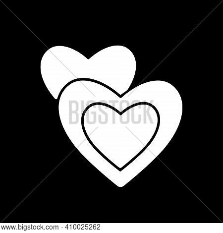 Romance Dark Mode Glyph Icon. Romantic Movie, Love Story. Melodramatic Film. Television Entertainmen