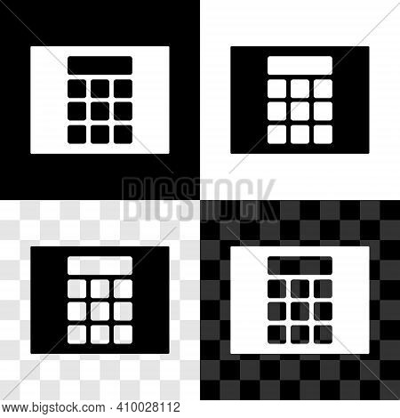 Set Password Protection And Safety Access Icon Isolated On Black And White, Transparent Background. 