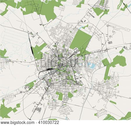 Map Of The City Of Timisoara, Romania
