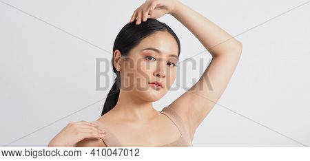 Young Asian Woman Beauty Face Make Up For Skincare Cosmetic