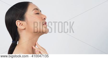 Young Asian Woman Beauty Face Make Up For Skincare Cosmetic
