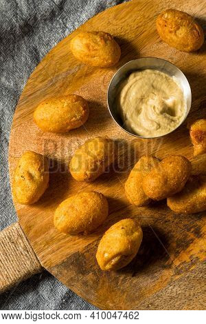 Homemade Mini Fried Corn Dogs