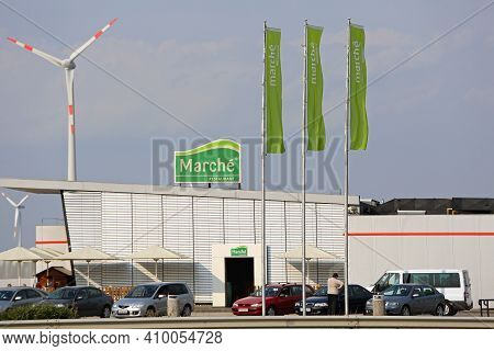 Budapest, Hungary - July 12, 2015: Marche Restaurant At Petrol Station Near Budapest, Hungary.