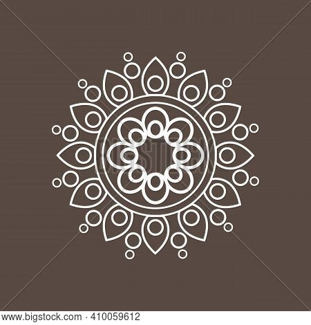 Circular Geometric Design Element(s) With Editable Lines (outline Is Not Expanded). Abstract Radial 