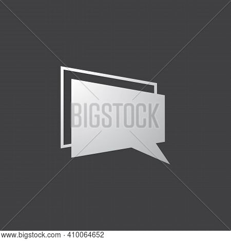 Speech Bubbles Icon Vector Flat Design Edit A Text