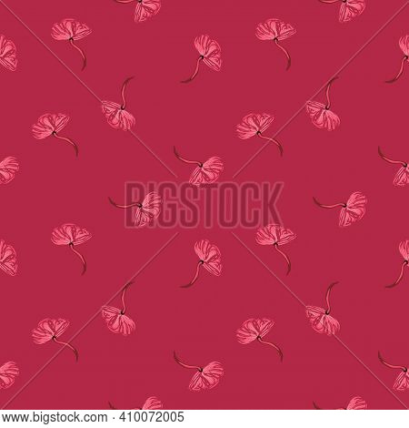 Poppy Flowers Seamless Vector Pattern. Surface Print Design For Fabrics, Stationery, Scrapbook Paper
