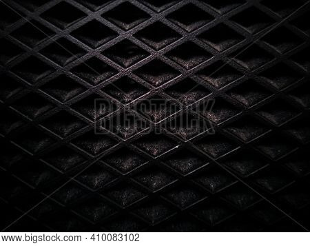 Dark Black Geometric Grid Background Modern Dark Abstract Vector Texture Backdrop