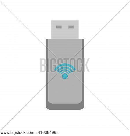 Wireless Communication Module For Mouse Or Keyboard. Large Format. Flat Vector Illustration