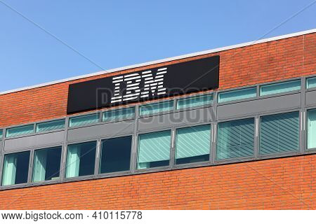 Odense, Denmark - April 2, 2017: IBM building and office. International Business Machines Corporation commonly referred to as IBM is an American multinational technology and consulting corporation