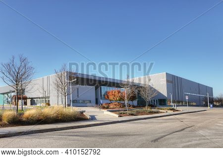 Elmira, Ontario/canada - October 20, 2020:  Woolwich Memorial Centre In Elmira, Ontario, Canada. The