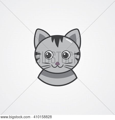 Vector Of A Cat Face Design On White Background, Pet. Animals. Easy Editable Layered Vector Illustra