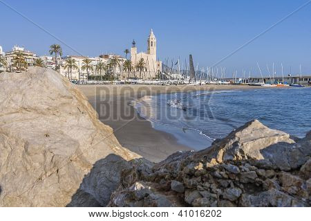 Sant Bartomeu jsem kostel Santa Tecla, Sitges, Španělsko