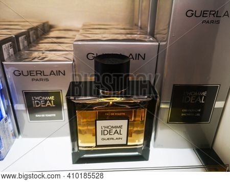 Fragrance For Men L'homme Ideal Cool By Guerlain Belongs To The Group Of Woody Aromatic In The Perfu