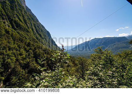 Landscape View From Savica Waterfall - Savica Slap - To Bohnij Valley, Slovenia