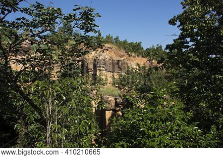 Pha Chor Canyon Cliffs In Jungle Wild Forest Of Mae Wang National Park For Thai People And Foreign T