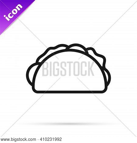 Taco Vector Line Black Line Taco Vector & Photo (Free Trial) | Bigstock