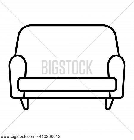 Icon Of Sofa Furniture Set Vector Black Line