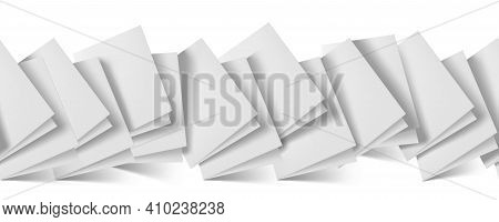 Blank Half Fold Brochure Template For Presentation