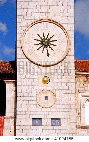 Famous Clock Tower Of Dubrovnik(Croatia)
