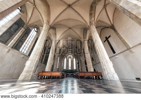 Prague, Czech Republic - May 23, 2017: The Nave Of Emmaus Monastery