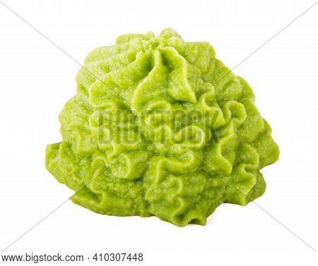 Green Tasty Vasabi Isolated On White Background