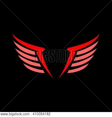 Vector Wings Logo, Wing Logo Company, Icon Wing Flying, Eagle Wing Brand And Logotype Wing Bird Illu