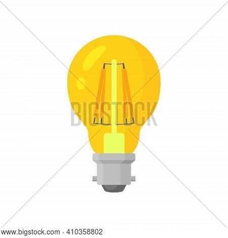 Led Yellow Light Lamp Bulb Vector Colorful Icon