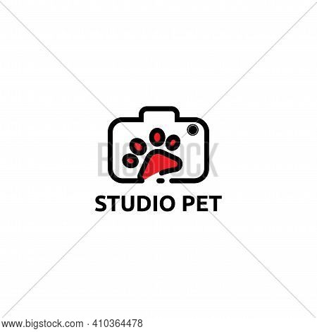 Studio Photo Pet Logo Vector Concept, Icon, Element, And Template For Company