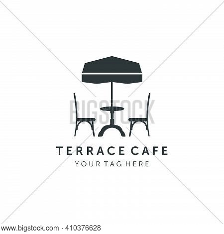 Terrace Cafe Vintage Logo Vector Illustration Template Design