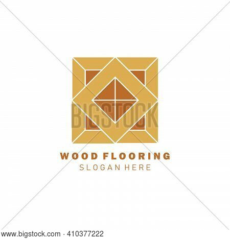 Wood Flooring Color Logo Vector Illustration Template Design