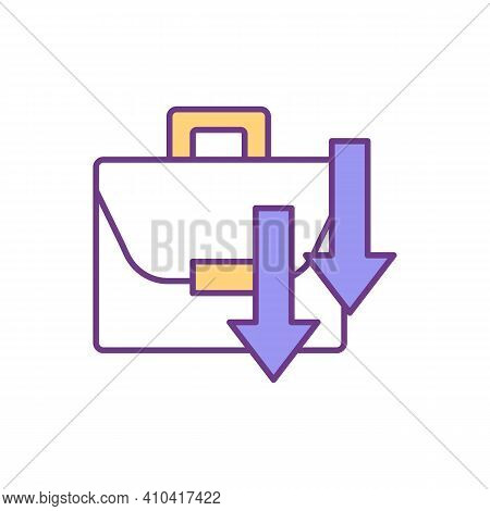 Losing Interest In Work Rgb Color Icon. Professional Frustration. Dealing With Job Dissatisfaction. 