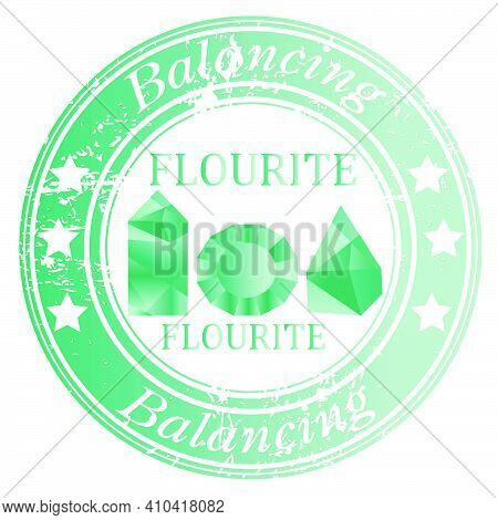 Rubber Stamp With Flourite Gems And Flourite Benefit