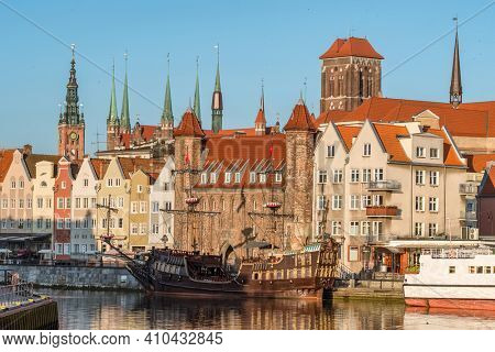 Gdansk old town cityscape at the morning, Poland