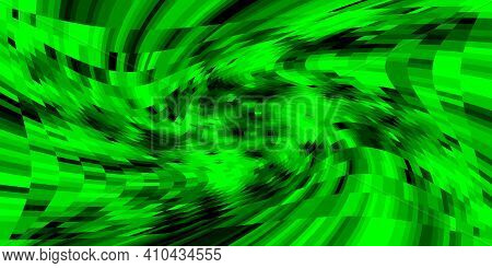 Abstract Composition With Black And Green Squares. Psychedelia Grayscale Art